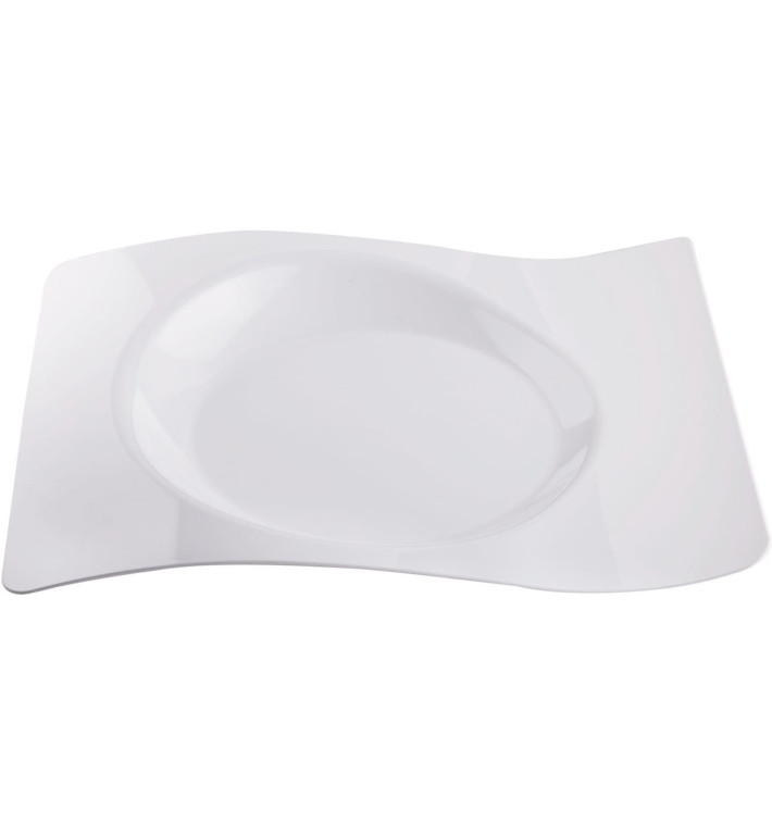 Assiette Plastique "Forma" Blanc 28x23 cm (180 Utés) Assiette Plastique "Forma" Blanc 28x23 cm (180 Utés)