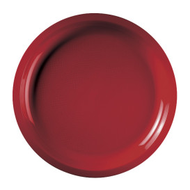 Plastic bord rood "Rond vormig" PP Ø29 cm (300 stuks)