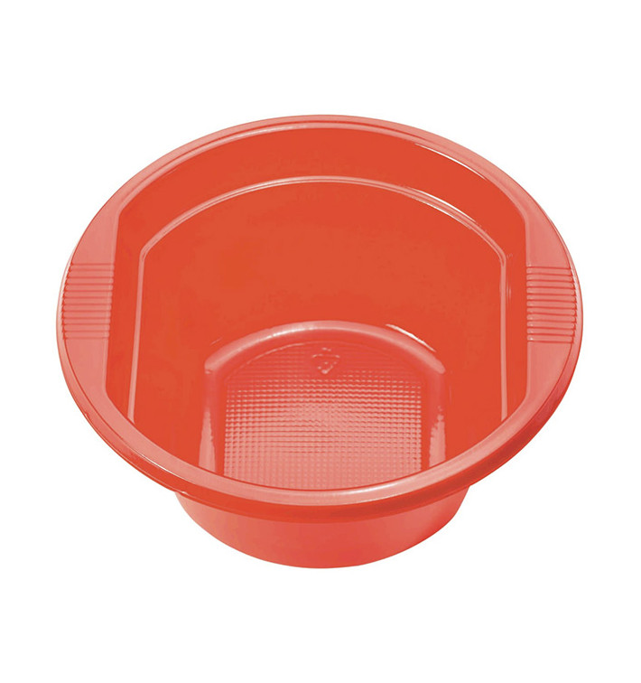 Bol Plastique PS Rouge 250ml Ø12cm (660 unités)