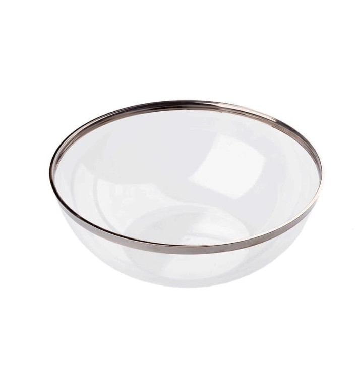 Plastic Kom met Rim PS Kristal Hard 400ml Ø14cm (8 stuks) Plastic Kom met Rim PS Kristal Hard 400ml Ø14cm (8 stuks)