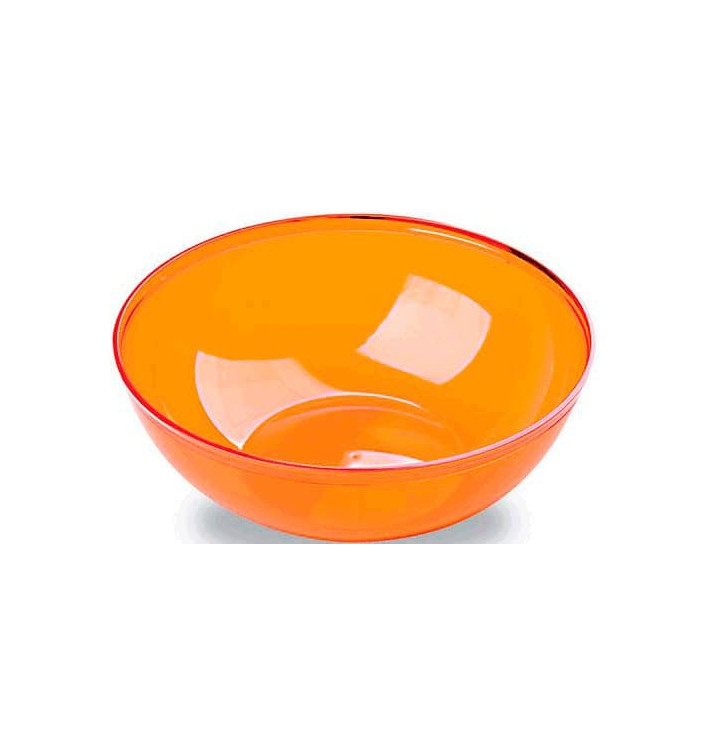 Plastic Kom PS Kristal Hard oranje 3500ml Ø27cm (20 stuks) Plastic Kom PS Kristal Hard oranje 3500ml Ø27cm (20 stuks)