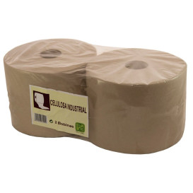 Papieren handdoek rol Commercieel Pulp Fiber 2 laags Bioeco 3kg (2 stuks) 