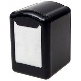Servet plastic dispenser "Miniservis" zwart 17x17cm (1 stuk)