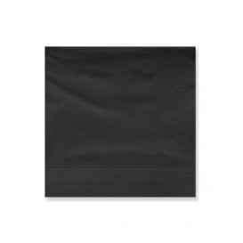 Serviette Papier à Cocktail 25x25cm Noir (200 Utés)