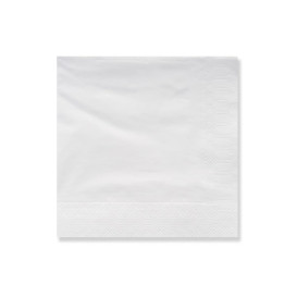 Serviette Papier à Cocktail 25x25cm Blanc (200 Utés)