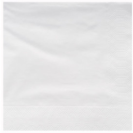 Serviette Papier à Cocktail 25x25cm Blanc (200 Utés)