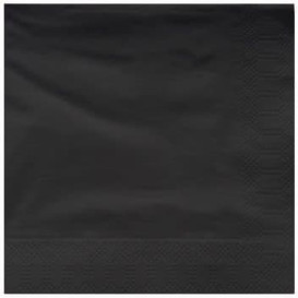 Serviette Papier à Cocktail 25x25cm Noir (200 Utés)