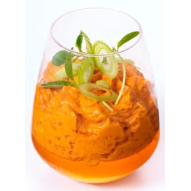 Plastic Proeving glas PS "Poire" transparant 130ml (10 stuks) 
