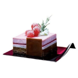 Assiette Dégustation Carrée Gogo PS Noir 9x10,5cm (40 Utés)