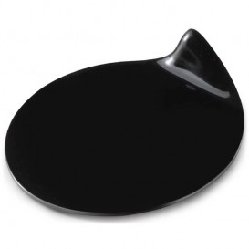 Proeving Plastic bord PS Rond vormig "GOGO" zwart Ø9cm (40 stuks) 