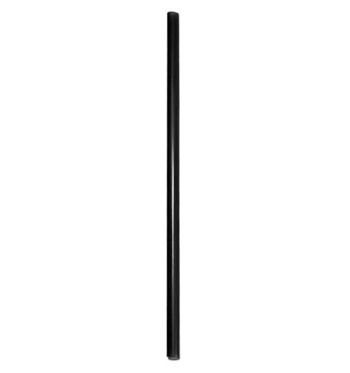 Paille pour Granités  Ø8mm 25cm Noire (1000 Pièces)