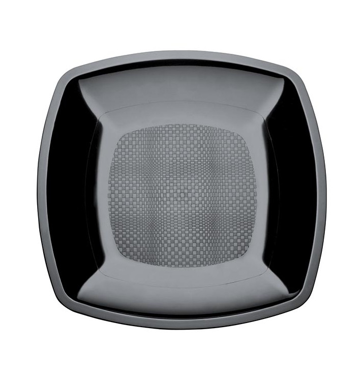 Assiette Plastique Réutilisable Plate Noir PS 230mm (25 Utés) Assiette Plastique Réutilisable Plate Noir PS 230mm (25 Utés)