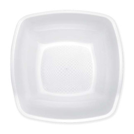 Assiette Plastique Réutilisable Creuse Blanc  PP 180mm (300 Utés)