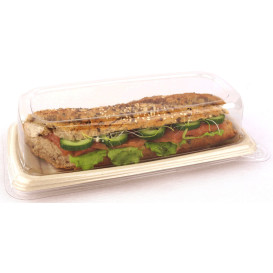 Plastic Deksel voor Suikerriet brood Container 24x11x5cm (50 stuks) 