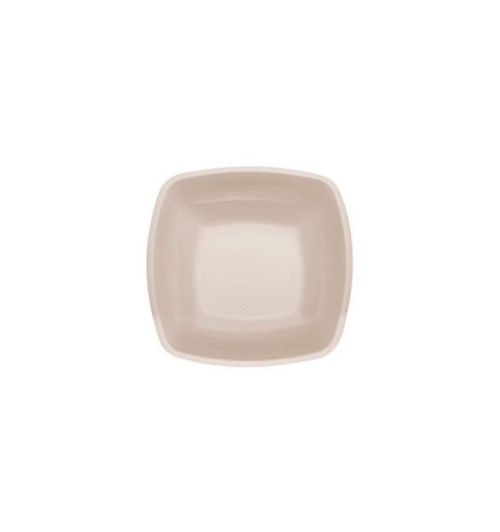 Plastic bord Diep beige Vierkant PP 18 cm (25 stuks) Plastic bord Diep beige Vierkant PP 18 cm (25 stuks)