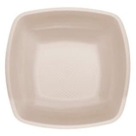 Assiette Plastique Réutilisable creuse Beige PP 180mm (300 Utés)