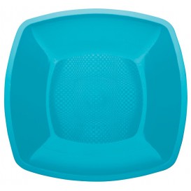 Assiette Plastique Réutilisable Plate Turquoise PP 180mm (25 Utés)