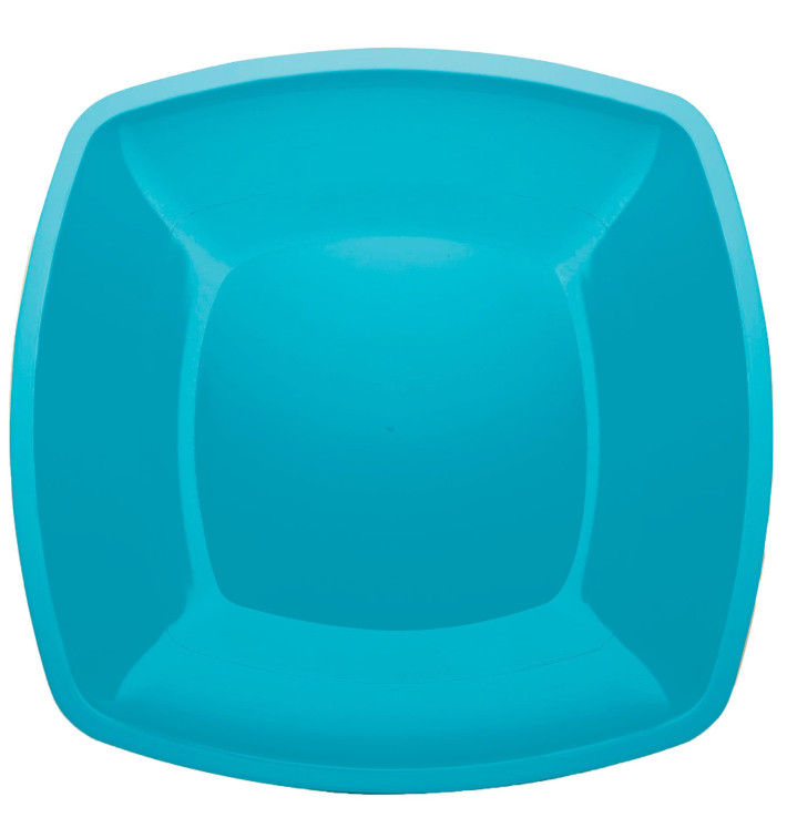 Plastic bord Plat turkoois Vierkant PS 30 cm (144 stuks) Plastic bord Plat turkoois Vierkant PS 30 cm (144 stuks)