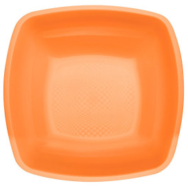 Assiette Plastique Réutilisable Creuse Orange  PP 180mm (300 Utés)