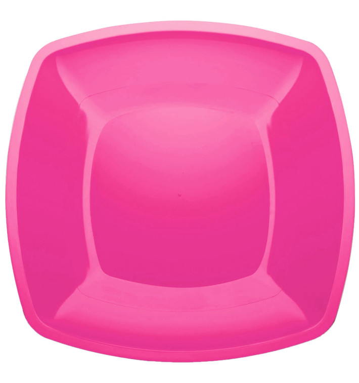 Plastic bord Plat fuchsia Vierkant PS 30 cm (12 stuks) Plastic bord Plat fuchsia Vierkant PS 30 cm (12 stuks)
