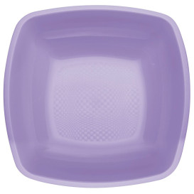 Assiette Plastique Réutilisable Creuse Lilas PP 180mm (300 Utés)