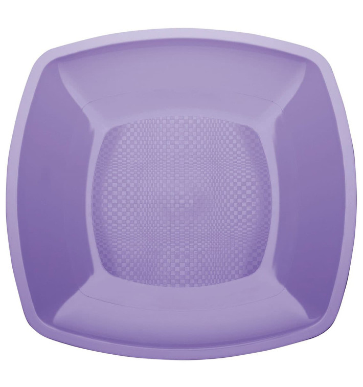 Plastic bord Plat lila Vierkant PP 18 cm (25 stuks) Plastic bord Plat lila Vierkant PP 18 cm (25 stuks)