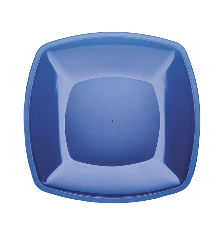 Plastic bord Plat blauw Vierkant PS 30 cm (12 stuks) Plastic bord Plat blauw Vierkant PS 30 cm (12 stuks)