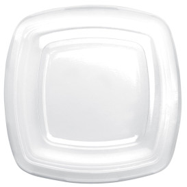Couvercle Plastique Réutilisable Transp.  PET pour Assiette180mm (300 Utés)