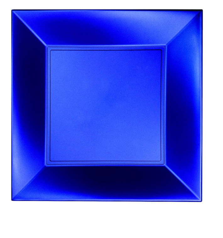 Plastic bord Plat blauw "Nice" parel PP 29 cm (144 stuks) Plastic bord Plat blauw "Nice" parel PP 29 cm (144 stuks)