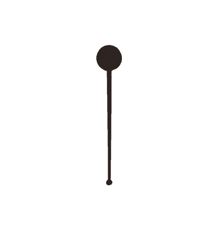 Plastic roerstaafje PS zwart 17,5cm Plastic roerstaafje PS zwart 17,5cm
