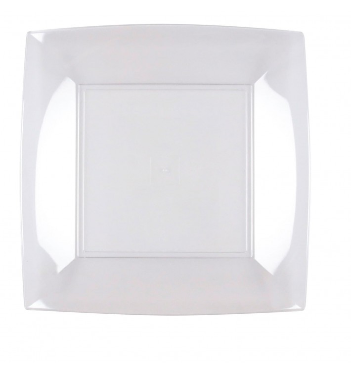 Assiette Plastique Réutilisable Plate Transp. PS 230mm (25 Utés)