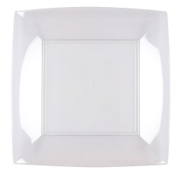 Assiette Plastique Réutilisable Plate Transp. PS 230mm (300 Utés)