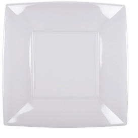 Assiette Plastique Réutilisable Plate Transp. PS 290mm (144 Utés)