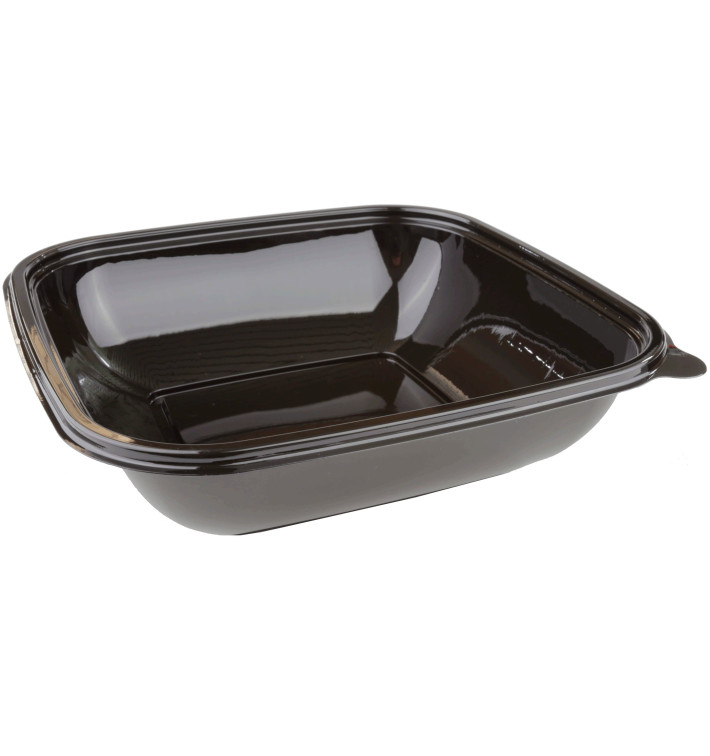 Bol en Plastique Noir PET 1000ml 190x190x50mm (50 Utés) Bol en Plastique Noir PET 1000ml 190x190x50mm (50 Utés)