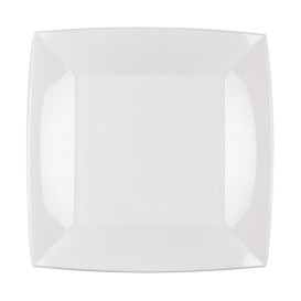 Plastic bord Plat wit "Nice" PP 23 cm (25 stuks) 