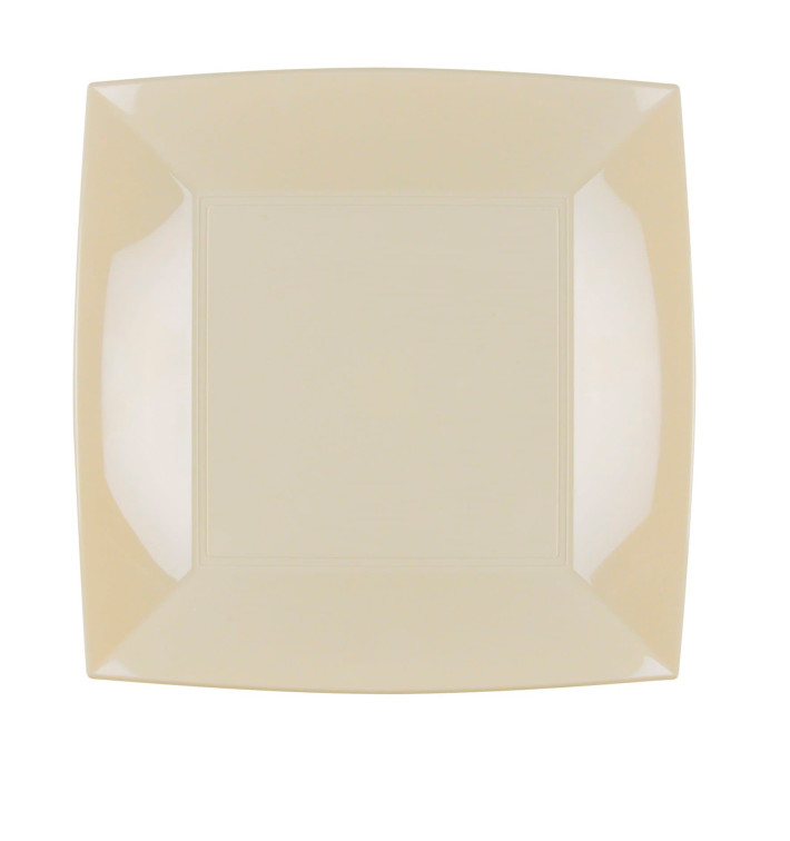 Assiette Plastique Plate Crème Nice PP 230mm (25 Utés) Assiette Plastique Plate Crème Nice PP 230mm (25 Utés)