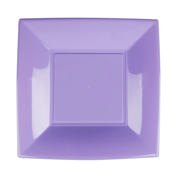 Assiette Plastique Réutilisable Plate Lilas PP 230mm (25 Utés)