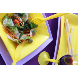 Assiette Plastique Réutilisable Plate Lilas PP 230mm (25 Utés)