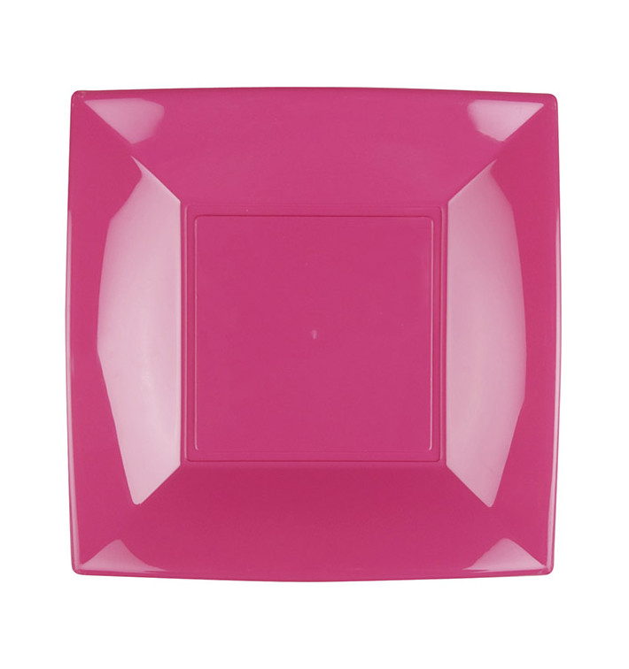 Plastic bord Plat fuchsia "Nice" PP 23 cm (25 stuks) Plastic bord Plat fuchsia "Nice" PP 23 cm (25 stuks)