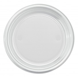 Assiette Plastique PS Plate Transparent Ø170mm (1100 Unités)