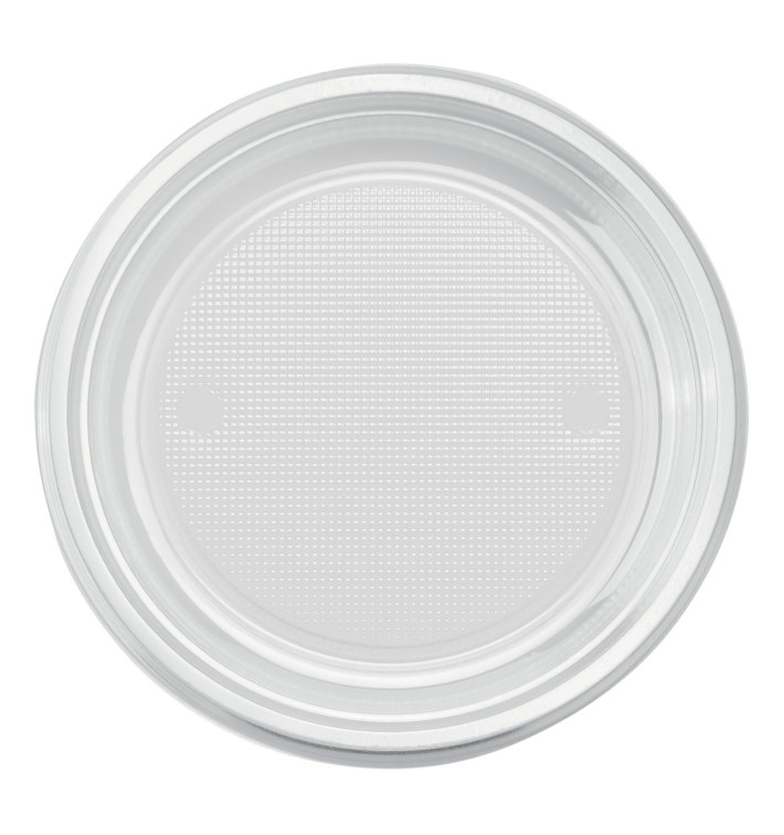 Plastic bord PS Plat transparant Ø17 cm (1100 stuks) Plastic bord PS Plat transparant Ø17 cm (1100 stuks)