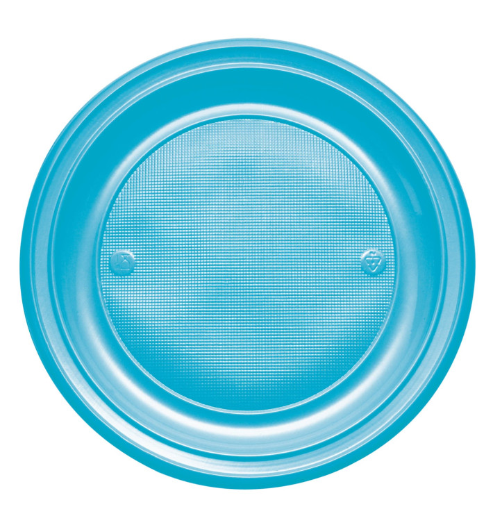 Plastic bord PS Plat turkoois Ø22 cm (780 stuks) Plastic bord PS Plat turkoois Ø22 cm (780 stuks)