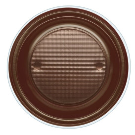 Assiette Plastique PS Creuse Chocolat Ø220mm (30 Unités)