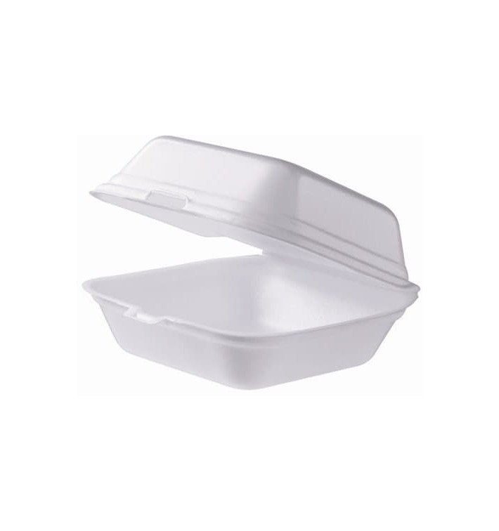 Schuim burger dozen take-out groot maat wit (100 stuks) Schuim burger dozen take-out groot maat wit (100 stuks)