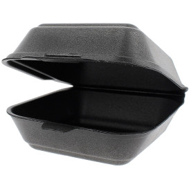 Schuim burger dozen take-out klein maat zwart (125 stuks)