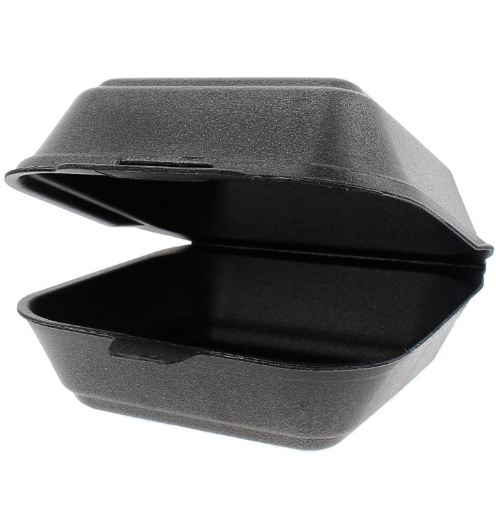 Schuim burger dozen take-out klein maat zwart (125 stuks) Schuim burger dozen take-out klein maat zwart (125 stuks)