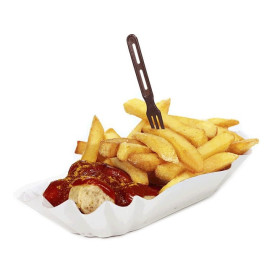 Kartonnen Snackbakjes Ovaal 16,5x10x3,5cm (250 stuks) 