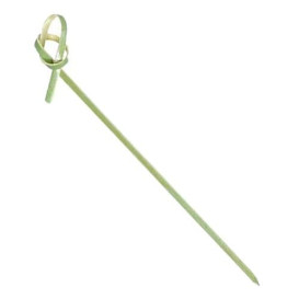 Bamboe vleespennen Strik Design Naturel groen 18cm (200 stuks) 