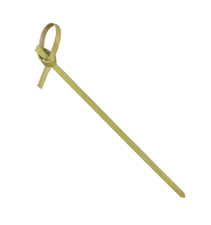 Pique en Bambou Boucle Vert Naturel 150mm (200 Unités) Pique en Bambou Boucle Vert Naturel 150mm (200 Unités)