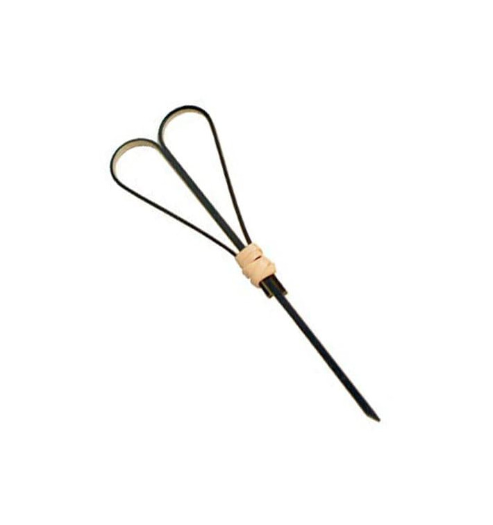 Bamboe vleespennen "Cuore" Design zwart 18cm (200 stuks) Bamboe vleespennen "Cuore" Design zwart 18cm (200 stuks)